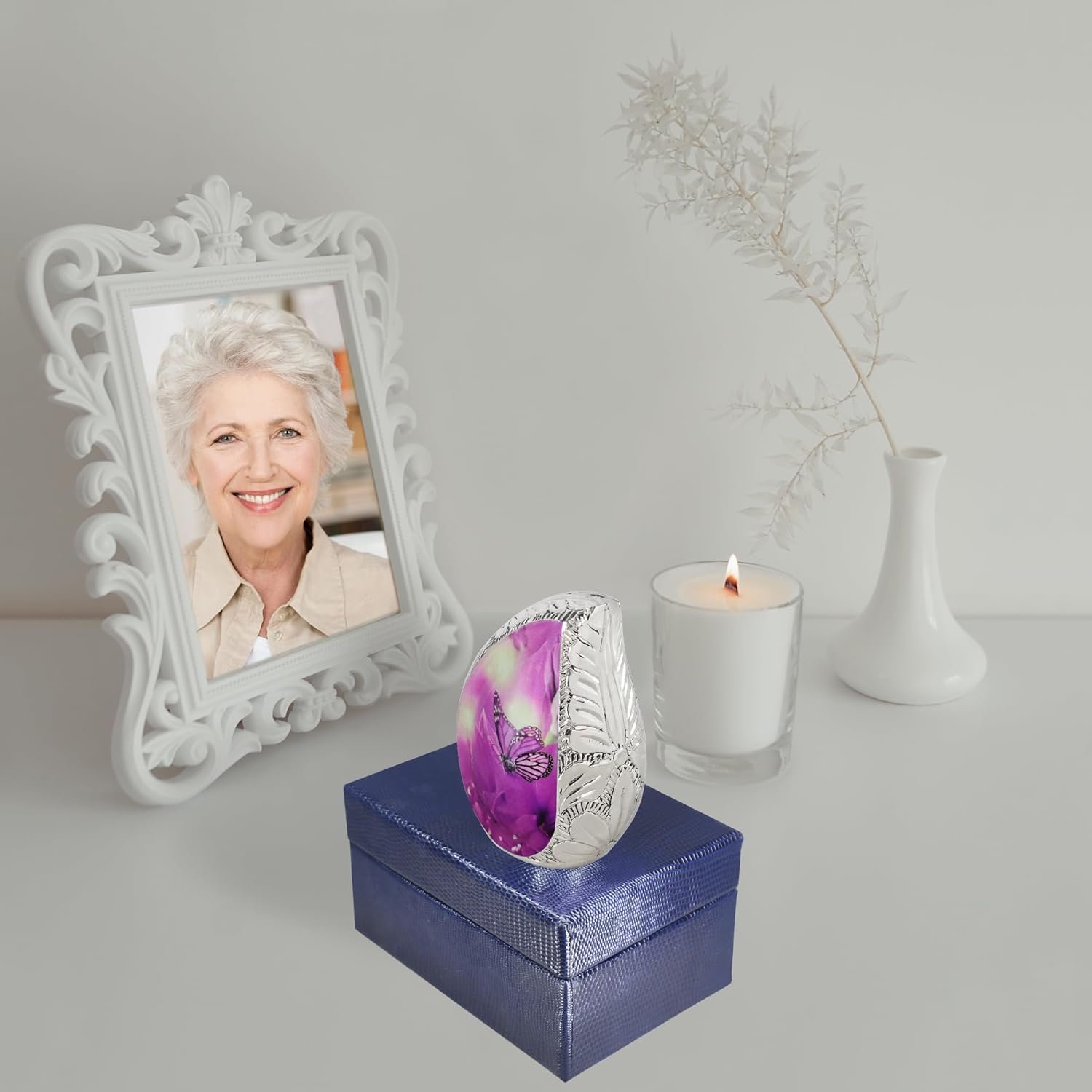 Purple Butterfly Keepsake Ashes Urn - Image 7