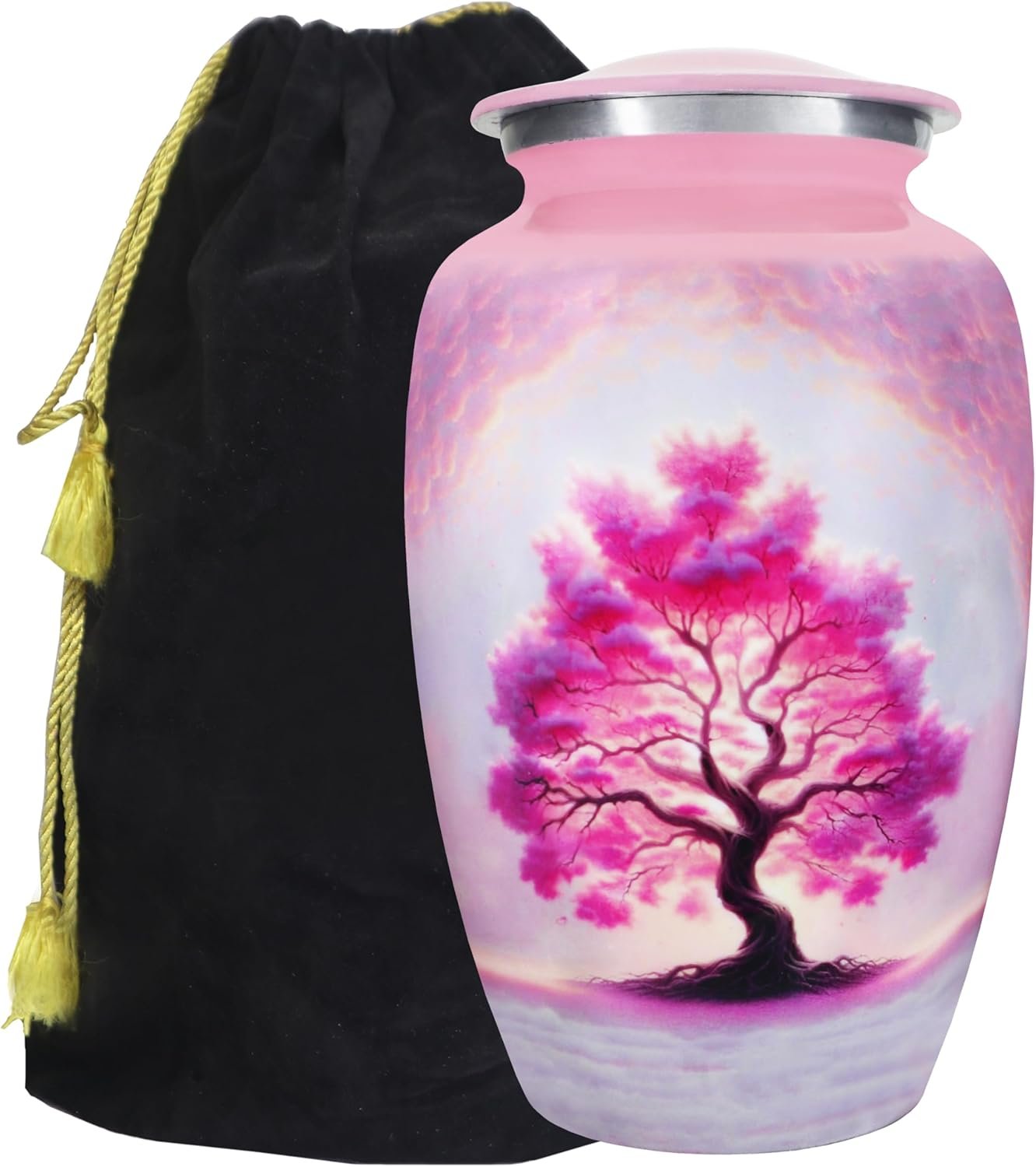 Large Tree of Life Cremation Urn – Pink Decorative Burial Urn for Adult Men & Women - Image 5