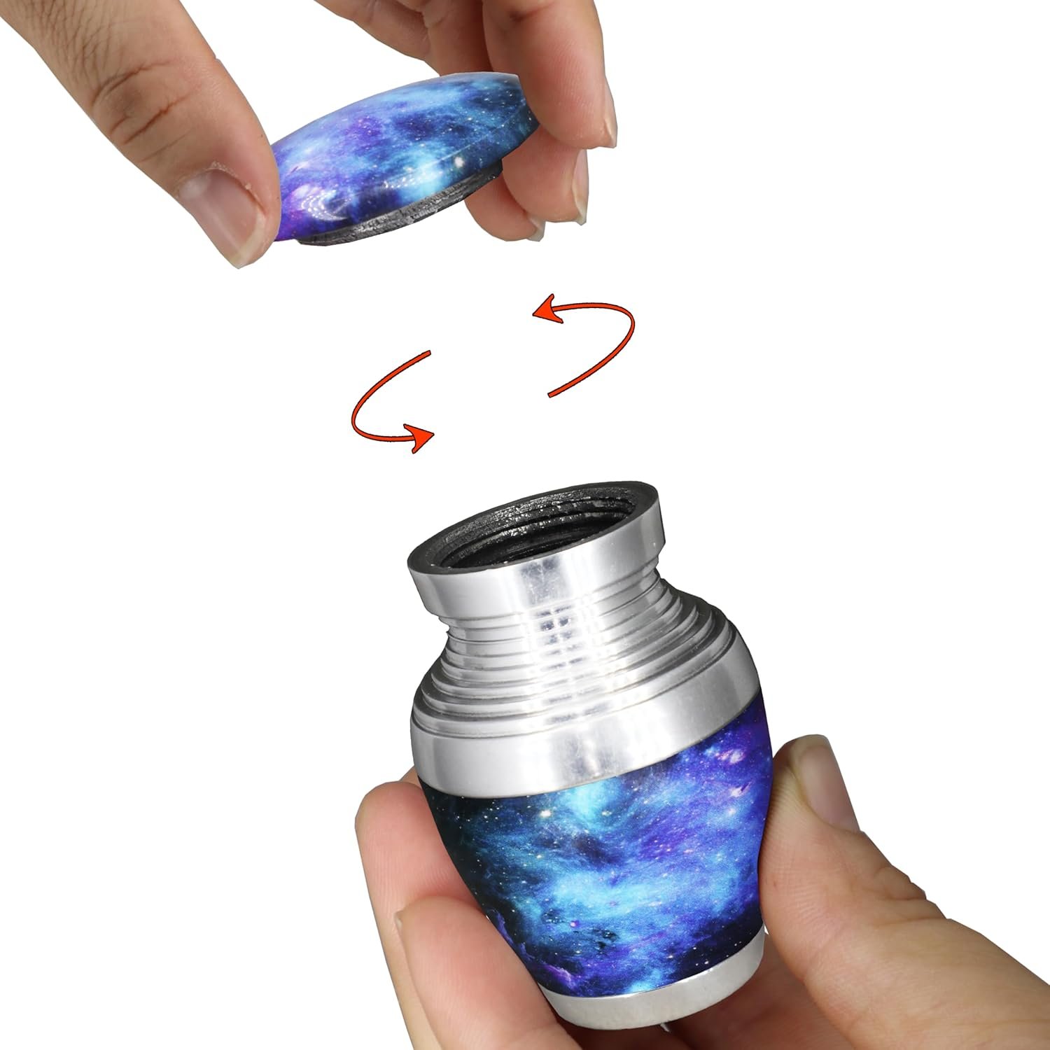 Decorative Small Keepsake Urn for Human Ashes - Blue - Little Urn - Image 5