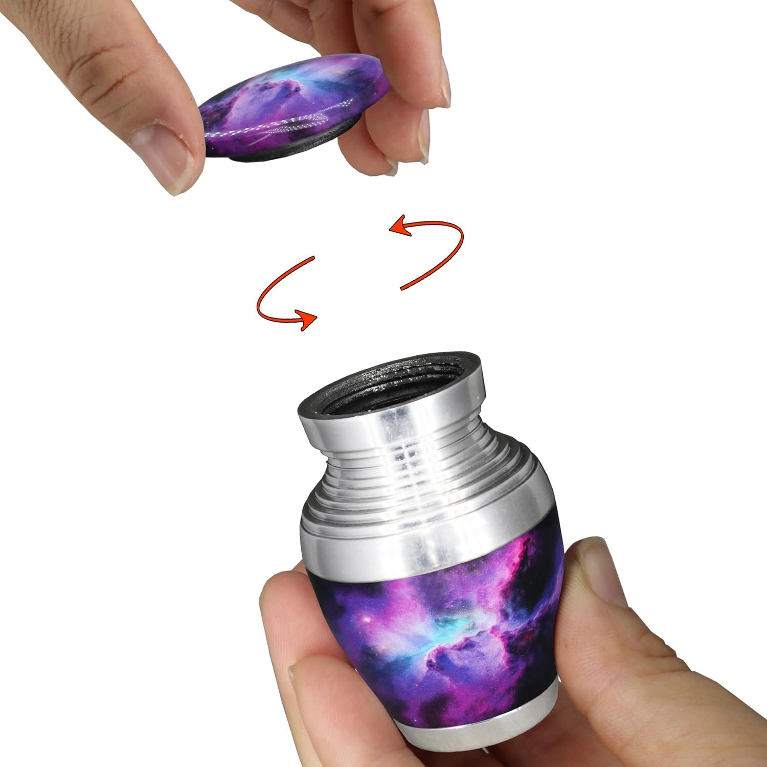 Decorative Small Keepsake Urn for Human Ashes - Purple - Little Urn - Image 5