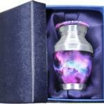 Decorative Small Keepsake Urn for Human Ashes - Purple - Little Urn