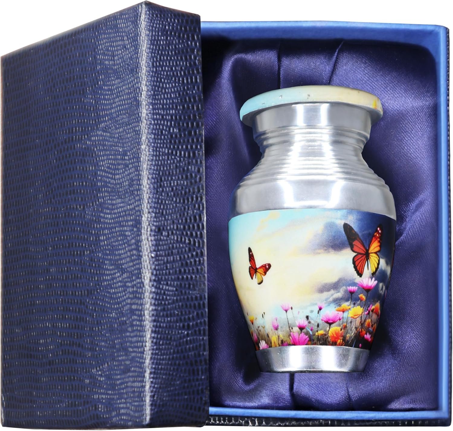 M MEILINXU Small Urns for Human Ashes Keepsake, Urn for Ashes for Women & Man, Mini Decorative, Urn with Butterflies, Little Cremation Container, Butterfly - Small Keepsake - Image 6
